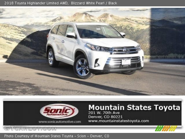 2018 Toyota Highlander Limited AWD in Blizzard White Pearl