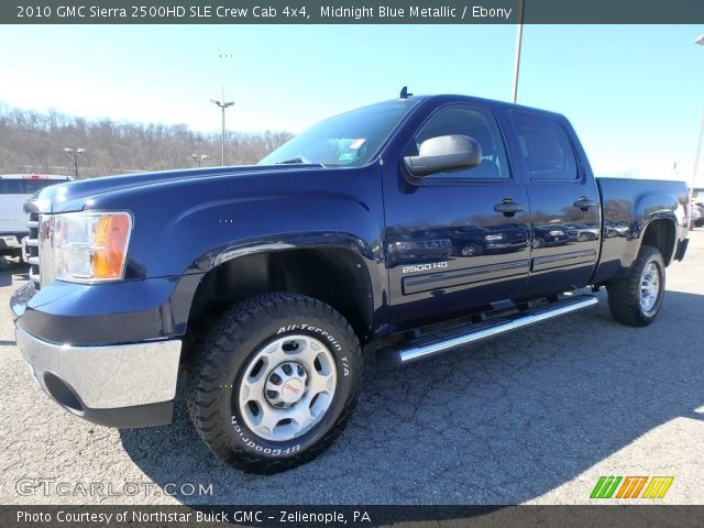 2010 GMC Sierra 2500HD SLE Crew Cab 4x4 in Midnight Blue Metallic