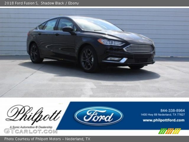 2018 Ford Fusion S in Shadow Black