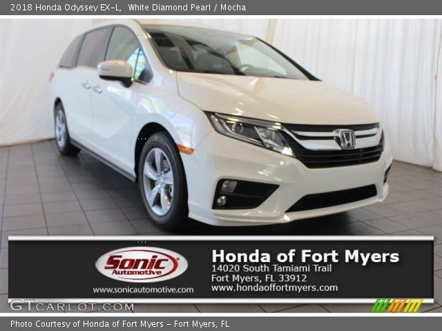 2018 Honda Odyssey EX-L in White Diamond Pearl