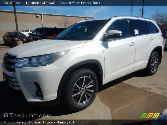 2018 Toyota Highlander XLE AWD in Blizzard White Pearl
