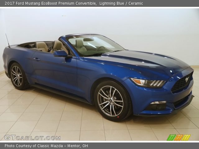 2017 Ford Mustang EcoBoost Premium Convertible in Lightning Blue