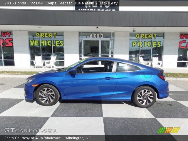 2016 Honda Civic LX-P Coupe in Aegean Blue Metallic