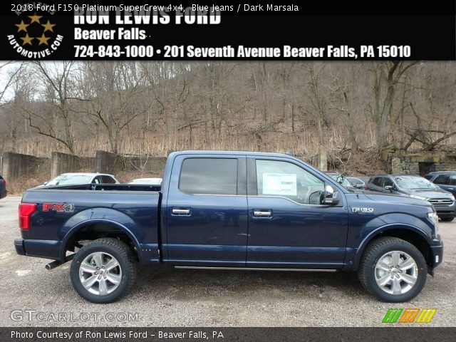 2018 Ford F150 Platinum SuperCrew 4x4 in Blue Jeans