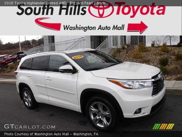 2016 Toyota Highlander Limited AWD in Blizzard Pearl
