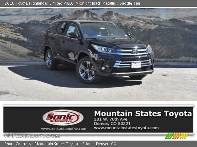 2018 Toyota Highlander Limited AWD in Midnight Black Metallic