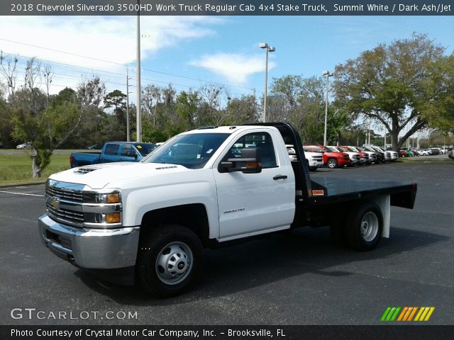 2018 Chevrolet Silverado 3500HD Work Truck Regular Cab 4x4 Stake Truck in Summit White