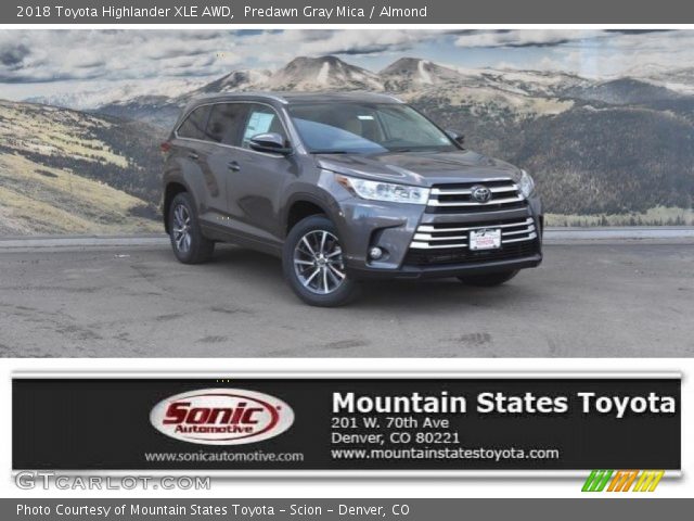 2018 Toyota Highlander XLE AWD in Predawn Gray Mica