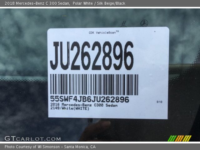 2018 Mercedes-Benz C 300 Sedan in Polar White