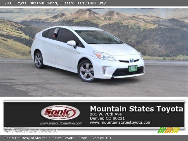 2015 Toyota Prius Four Hybrid in Blizzard Pearl