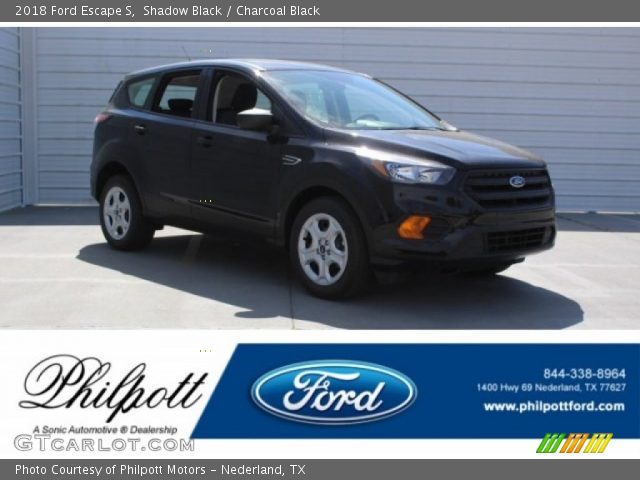 2018 Ford Escape S in Shadow Black