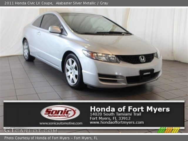 2011 Honda Civic LX Coupe in Alabaster Silver Metallic
