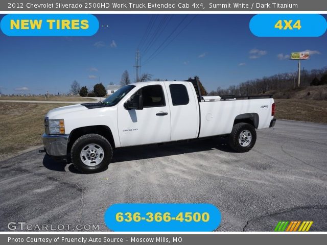 2012 Chevrolet Silverado 2500HD Work Truck Extended Cab 4x4 in Summit White