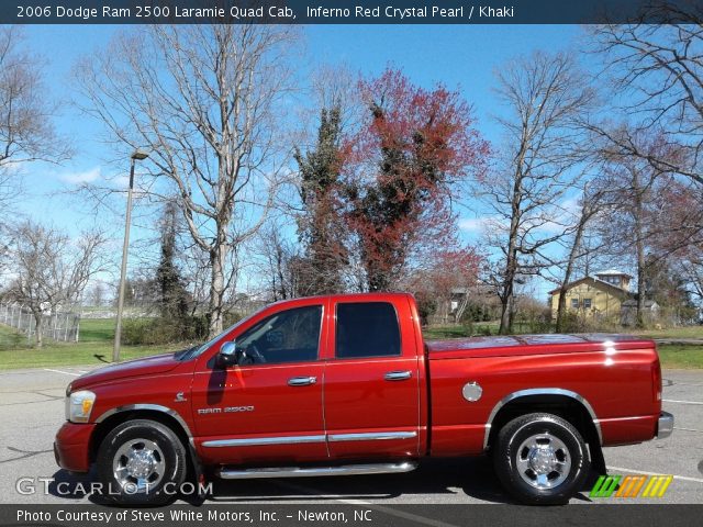 2006 Dodge Ram 2500 Laramie Quad Cab in Inferno Red Crystal Pearl