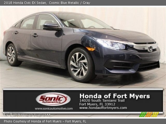 2018 Honda Civic EX Sedan in Cosmic Blue Metallic