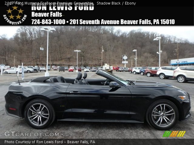 2017 Ford Mustang EcoBoost Premium Convertible in Shadow Black