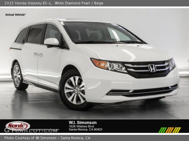 2015 Honda Odyssey EX-L in White Diamond Pearl