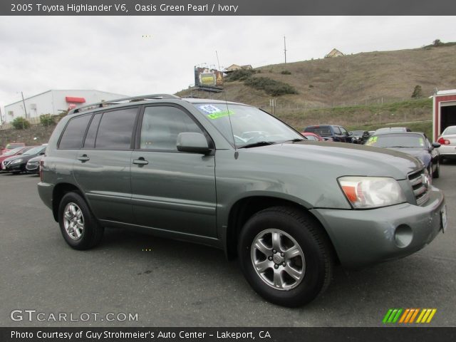 2005 Toyota Highlander V6 in Oasis Green Pearl