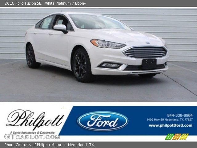 2018 Ford Fusion SE in White Platinum