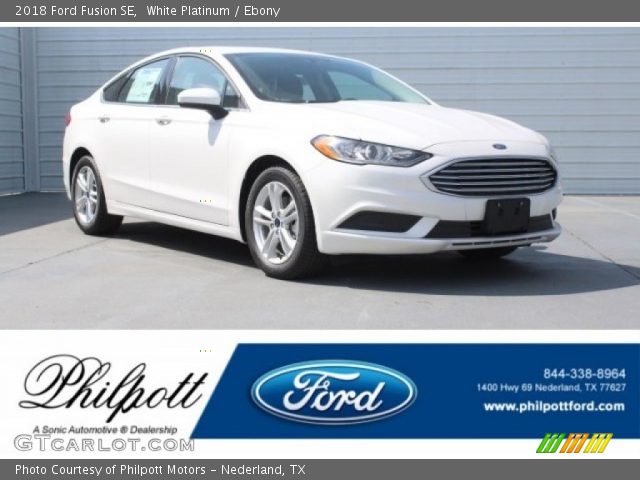 2018 Ford Fusion SE in White Platinum
