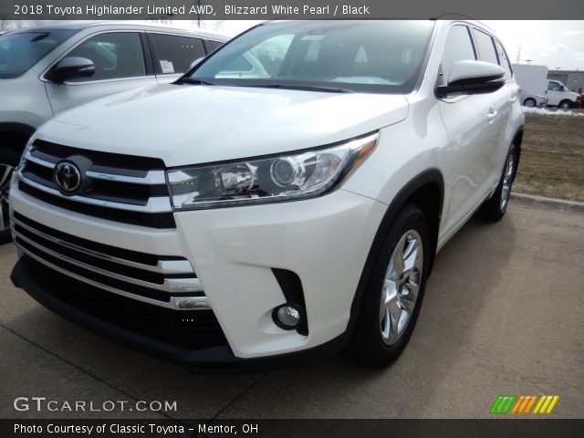 2018 Toyota Highlander Limited AWD in Blizzard White Pearl