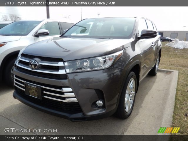 2018 Toyota Highlander Limited AWD in Predawn Gray Mica