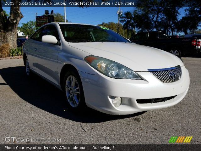 2005 Toyota Solara SE V6 Coupe in Arctic Frost Pearl White