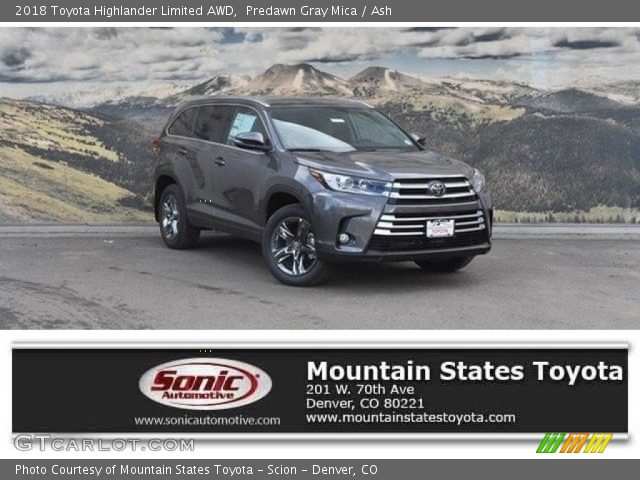 2018 Toyota Highlander Limited AWD in Predawn Gray Mica