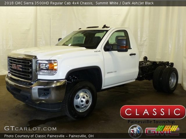 2018 GMC Sierra 3500HD Regular Cab 4x4 Chassis in Summit White