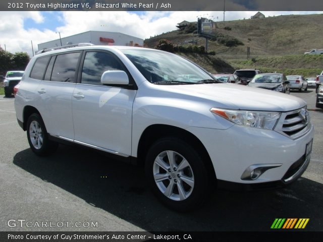 2012 Toyota Highlander V6 in Blizzard White Pearl