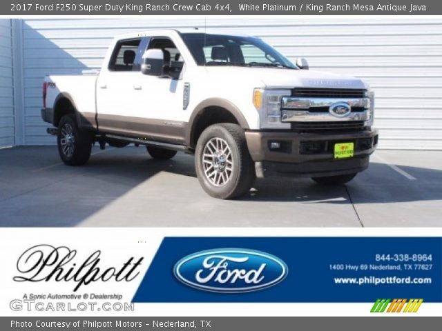 2017 Ford F250 Super Duty King Ranch Crew Cab 4x4 in White Platinum