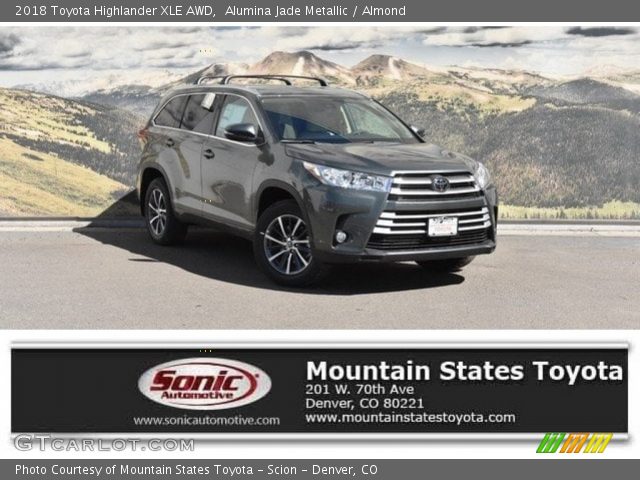 2018 Toyota Highlander XLE AWD in Alumina Jade Metallic