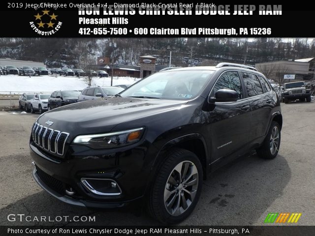 2019 Jeep Cherokee Overland 4x4 in Diamond Black Crystal Pearl