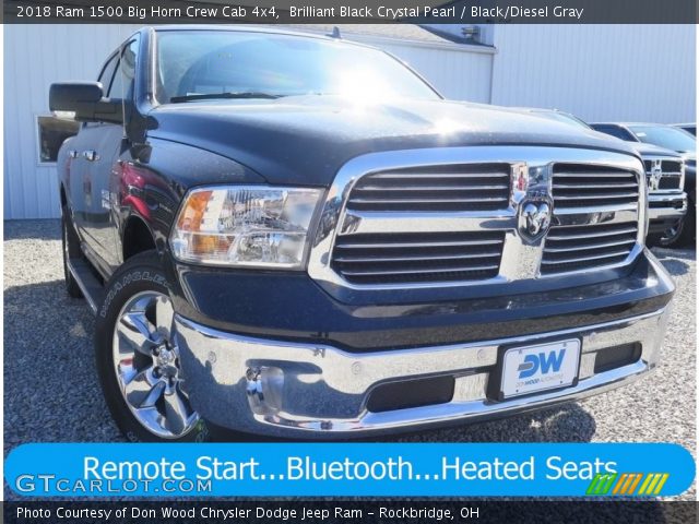 2018 Ram 1500 Big Horn Crew Cab 4x4 in Brilliant Black Crystal Pearl