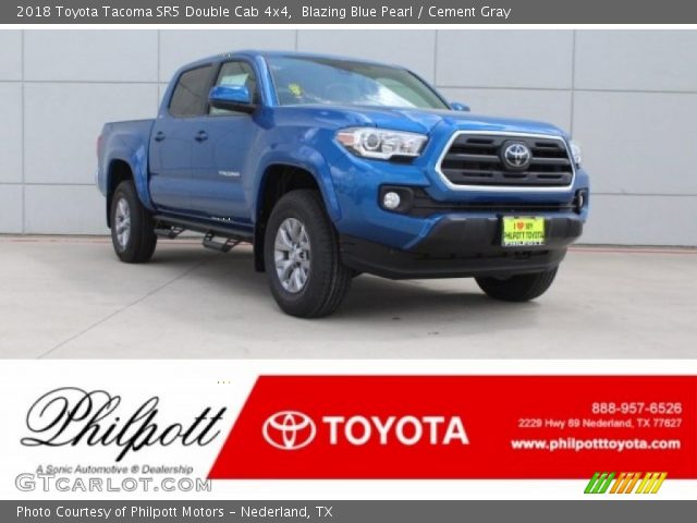 2018 Toyota Tacoma SR5 Double Cab 4x4 in Blazing Blue Pearl