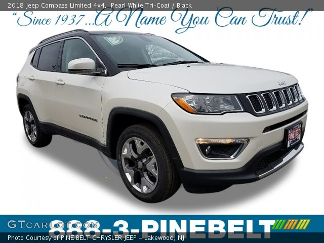 2018 Jeep Compass Limited 4x4 in Pearl White Tri–Coat