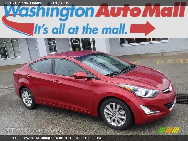 Red 2016 Hyundai Elantra Se Gray Interior Gtcarlot Com