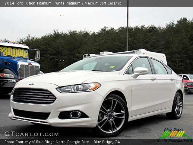 2014 Ford Fusion Titanium in White Platinum