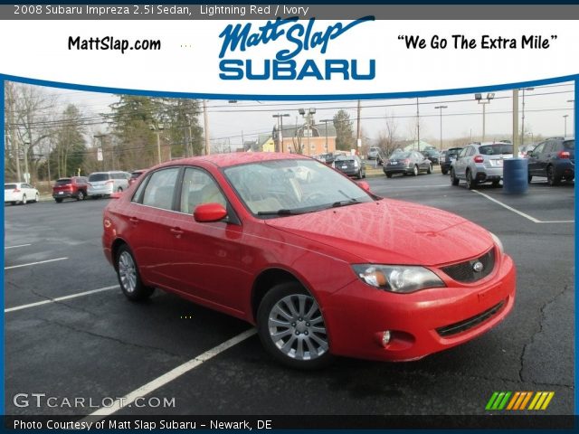 2008 Subaru Impreza 2.5i Sedan in Lightning Red