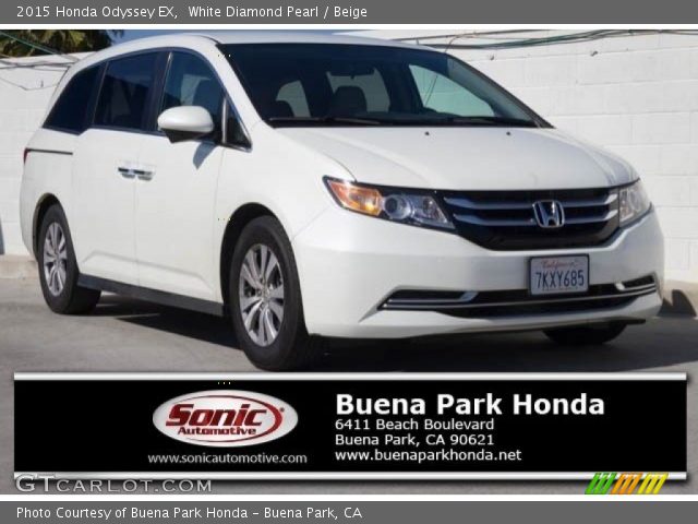 2015 Honda Odyssey EX in White Diamond Pearl