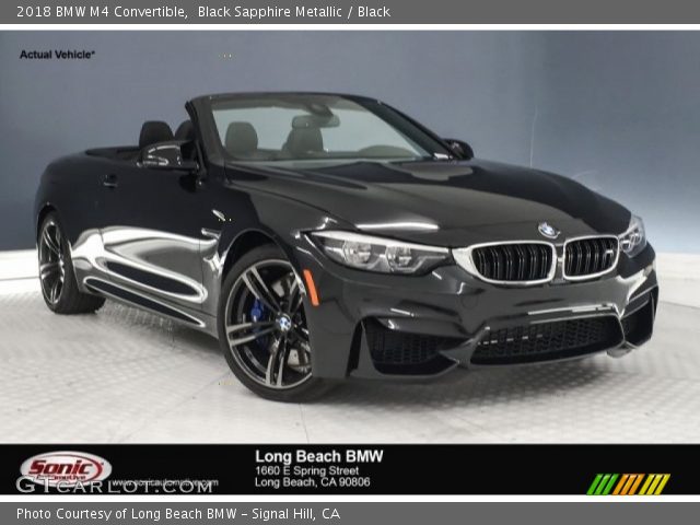 2018 BMW M4 Convertible in Black Sapphire Metallic