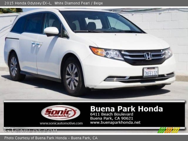 2015 Honda Odyssey EX-L in White Diamond Pearl