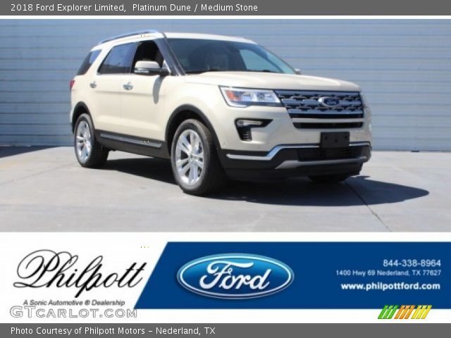 2018 Ford Explorer Limited in Platinum Dune