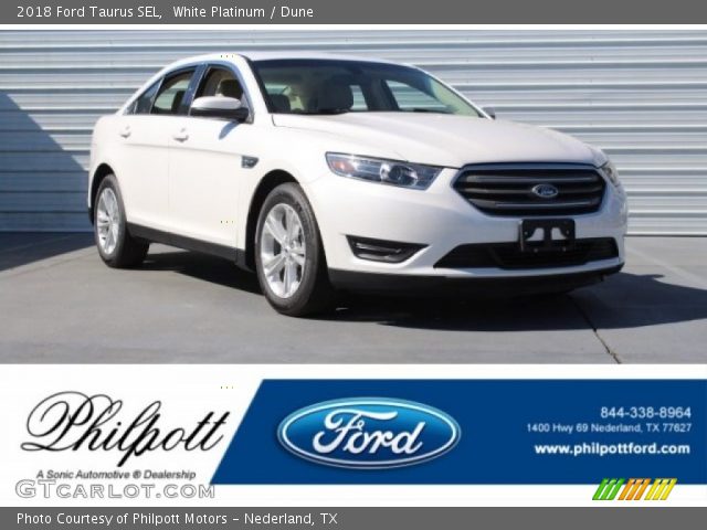 2018 Ford Taurus SEL in White Platinum