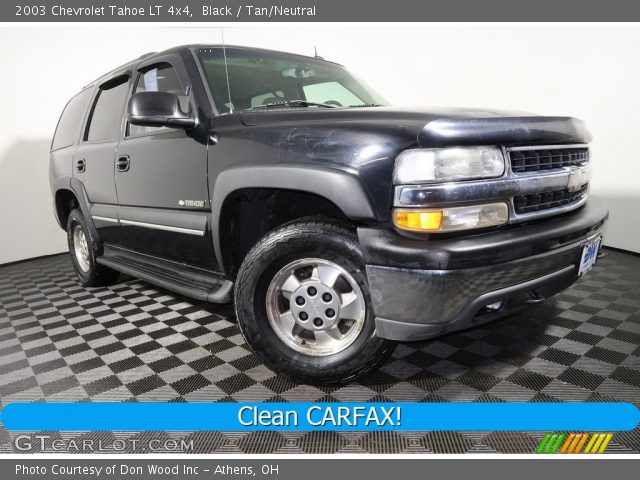 Black 2003 Chevrolet Tahoe Lt 4x4 Tan Neutral Interior