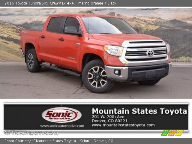 2016 Toyota Tundra SR5 CrewMax 4x4 in Inferno Orange
