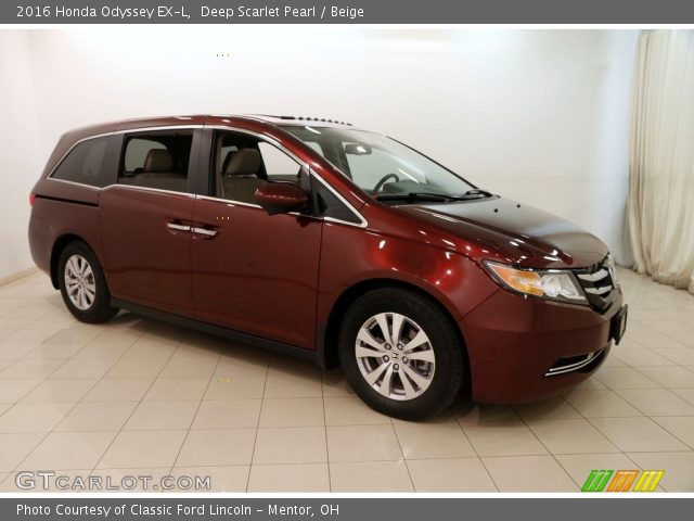 2016 Honda Odyssey EX-L in Deep Scarlet Pearl