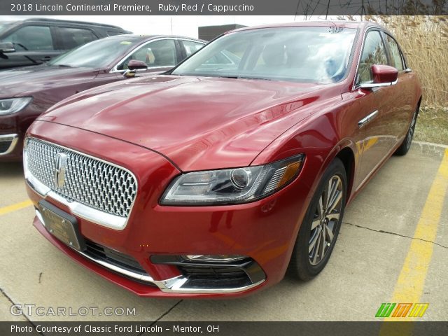2018 Lincoln Continental Premiere in Ruby Red