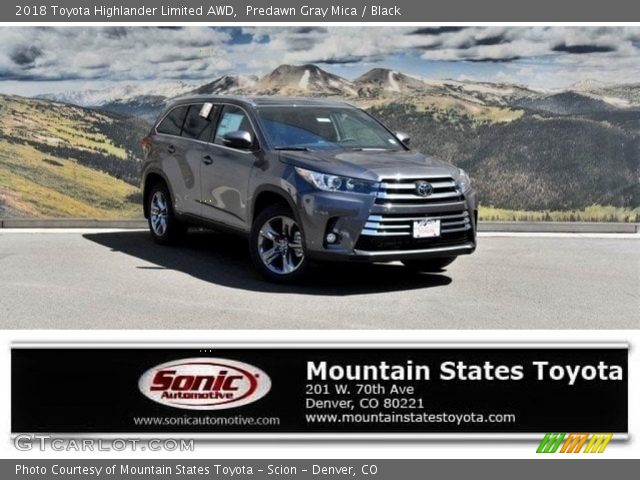 2018 Toyota Highlander Limited AWD in Predawn Gray Mica