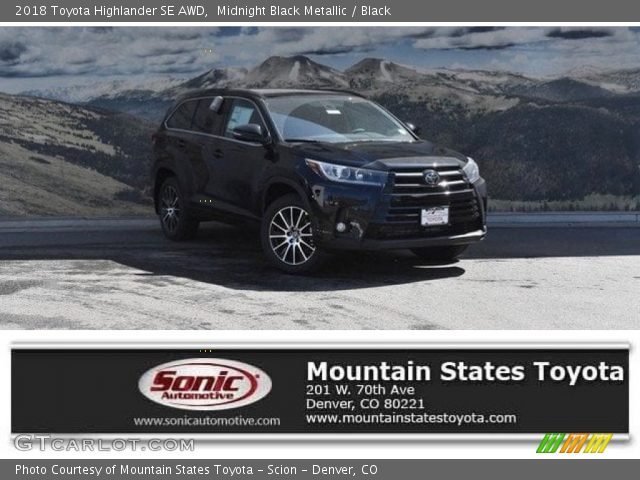 2018 Toyota Highlander SE AWD in Midnight Black Metallic